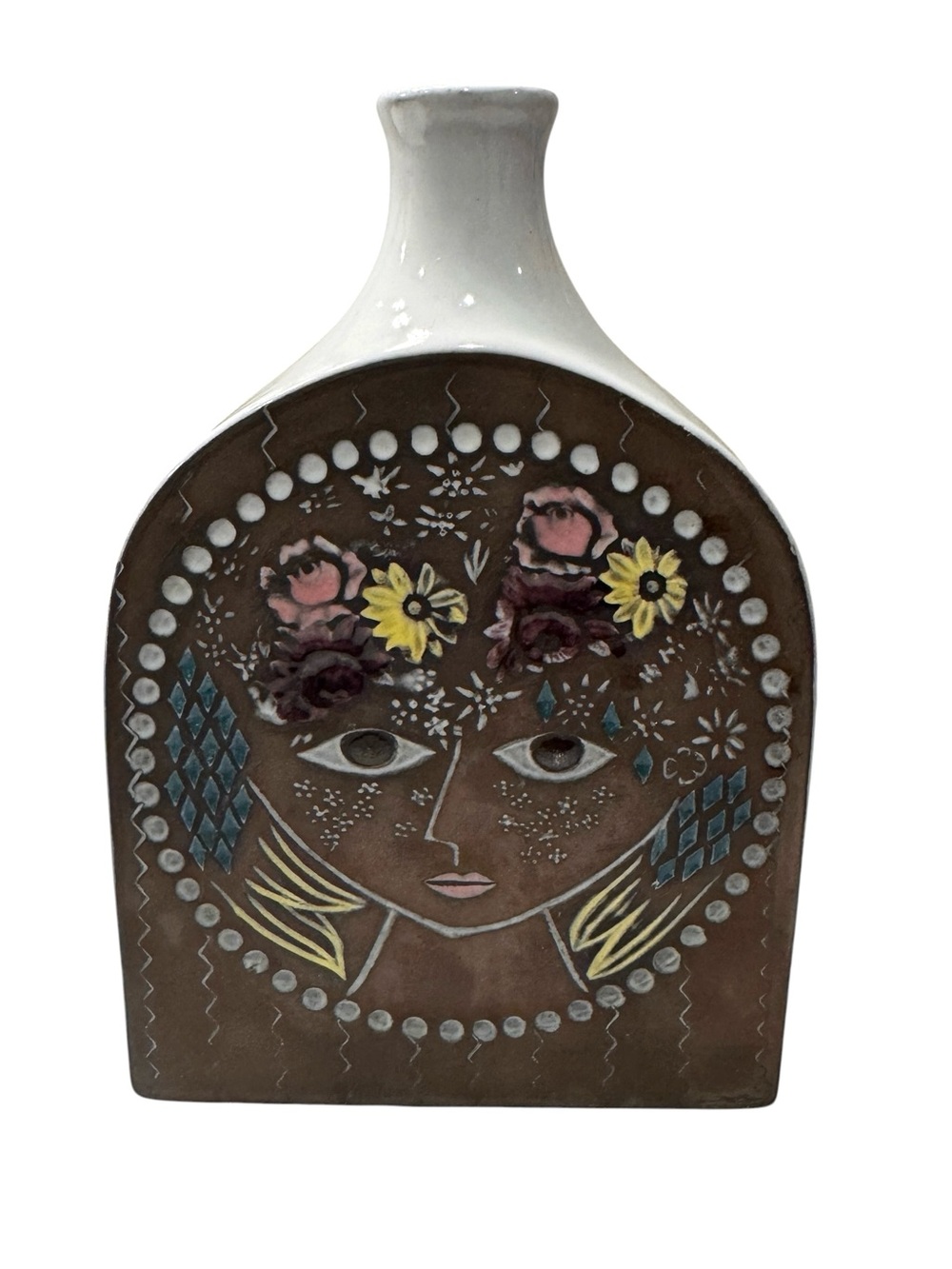 Mari Simmulson Beata Vase Upsala Ekeby Scandinavian Pottery 1960s VTG MCM